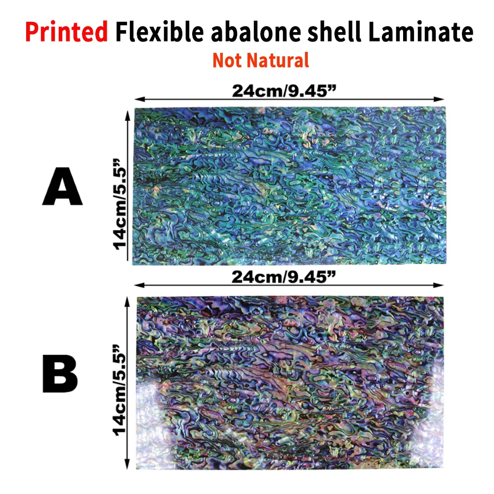 ICERIO Print Flexible Abalone shell sheet  Adhesive Paua Veneer Sheet Abalone Shell Laminate Lure/Jig/Fishing Rod Decorating