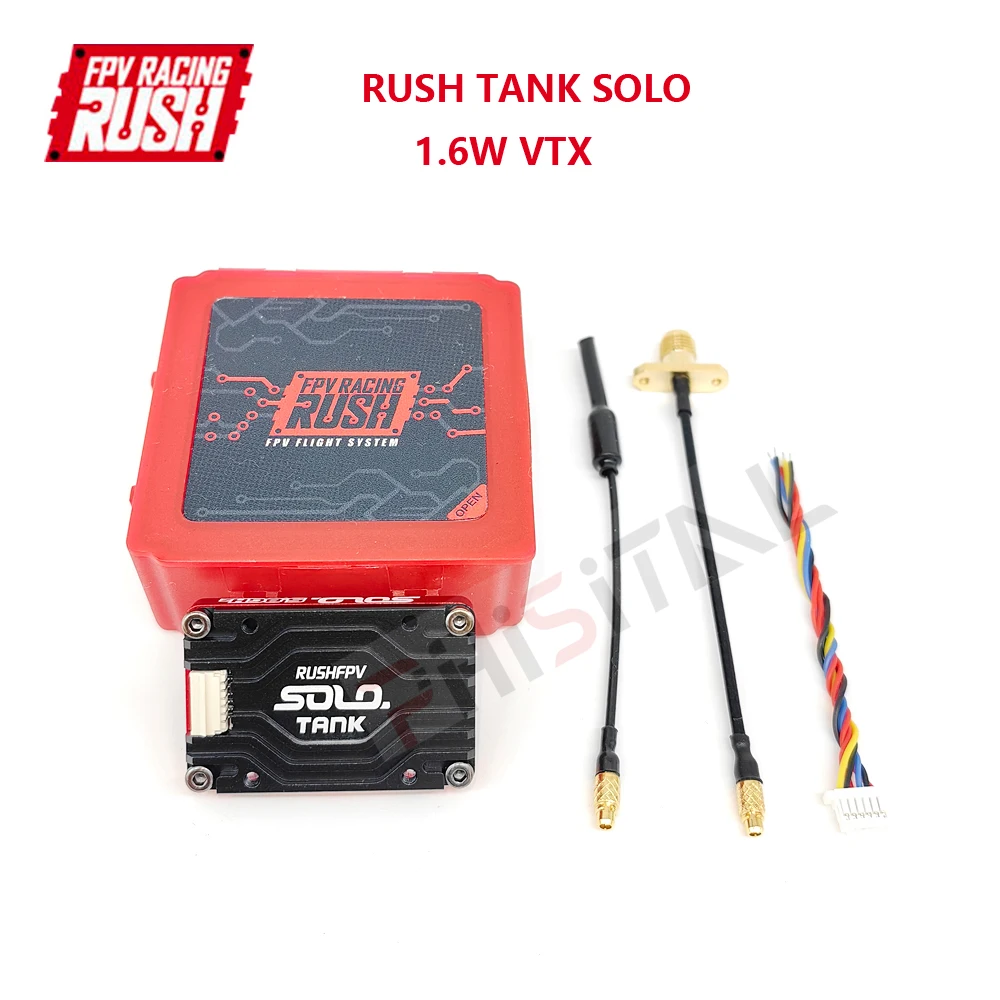 RUSHFPV RUSH TANK SOLO VTX 5.8G 48CH PitMode Pitmode 25mW 400mW 800mW 1.6W Regulowany mikrofon 2-6S do dronów FPV dalekiego zasięgu