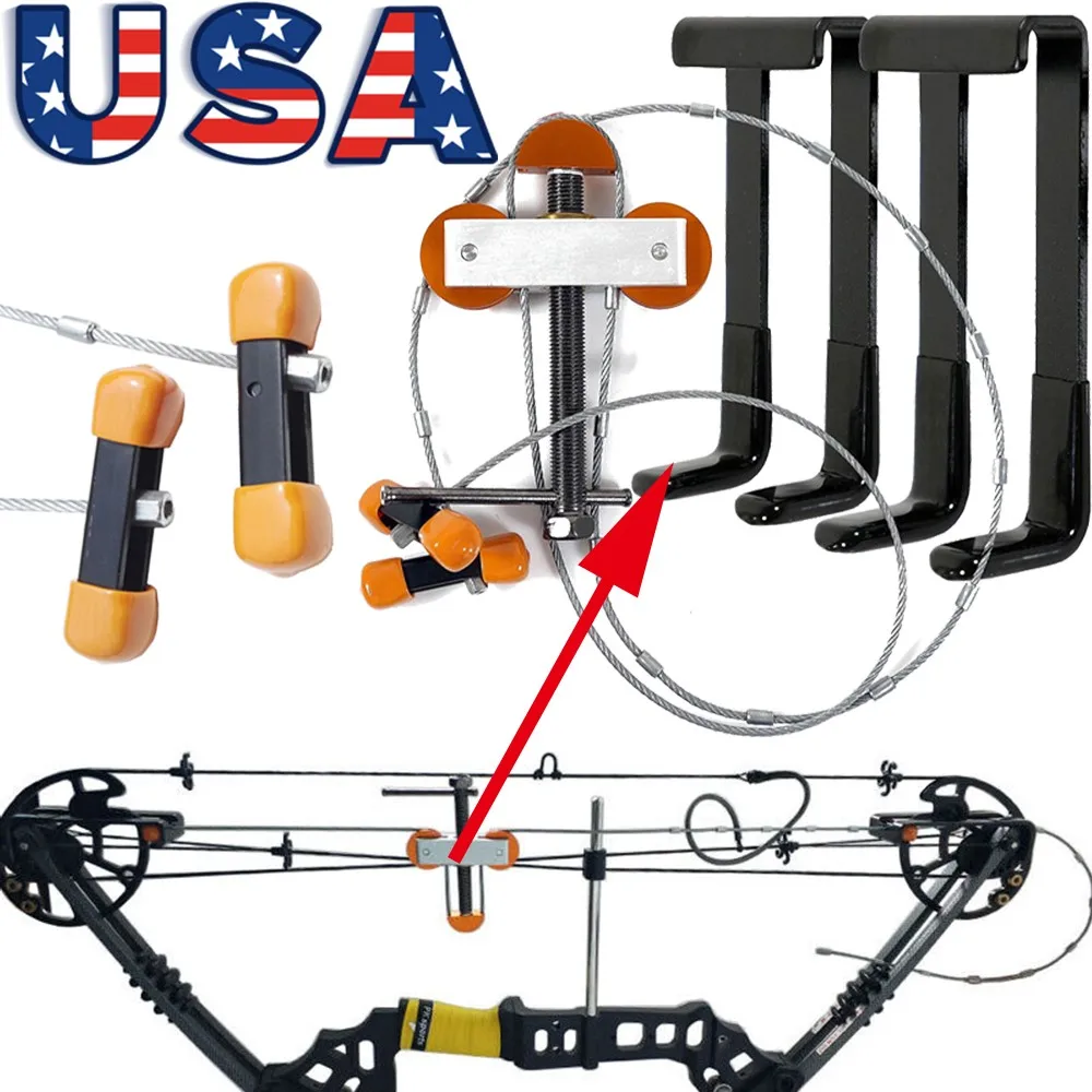 

1 Set Simple Steel Wire Bow Opener Aluminum Alloy Bow Press for Compound Bow Change Bowstring Archery Tool Accessories