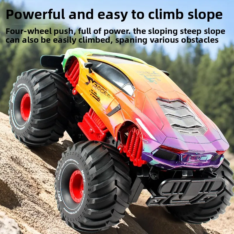 멋진 장난감 자동차 재미 있은 선물-새로운 28cm 대형 수륙 양용 4WD Rc 트럭, 등산 오프로드 Rc 자동차, 원격 제어 자동차, 소년을위한 장난감
