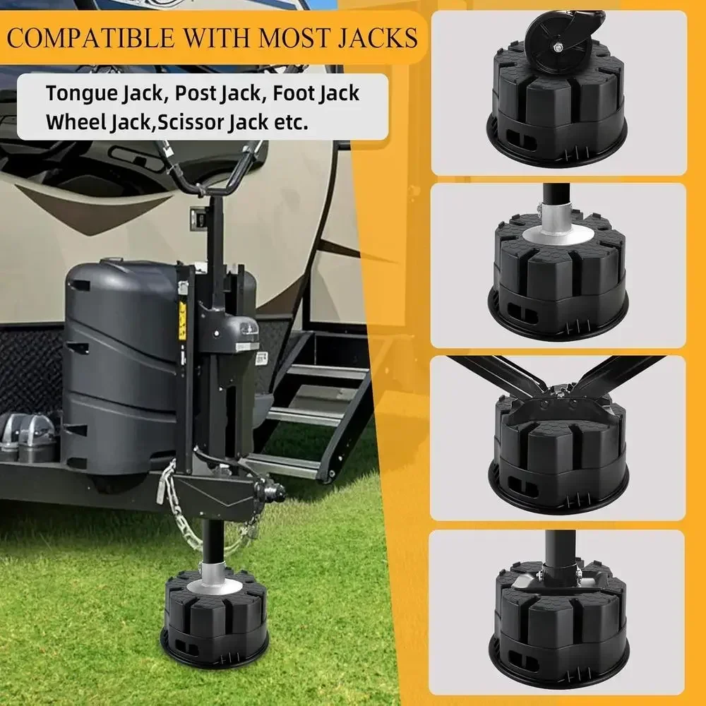 RV Trailer Jack Block with Bag with Storage Bag, Universal Fit for Travel Trailers, 5th Wheels, Tongue Jacks, Scissor Stabilizer view 4