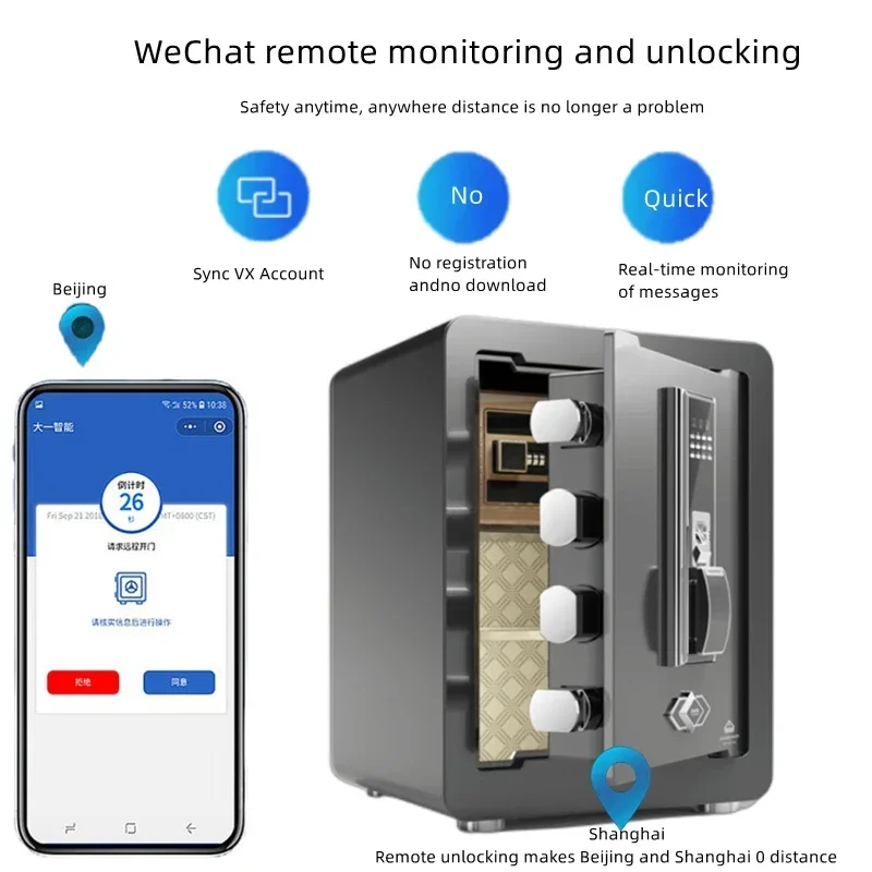 Upgrade New Safe Home Family Small Mini 45 Pass Folder Ten Thousand Password Bedside Invisible In The Wall Into The Wardrobe Lar