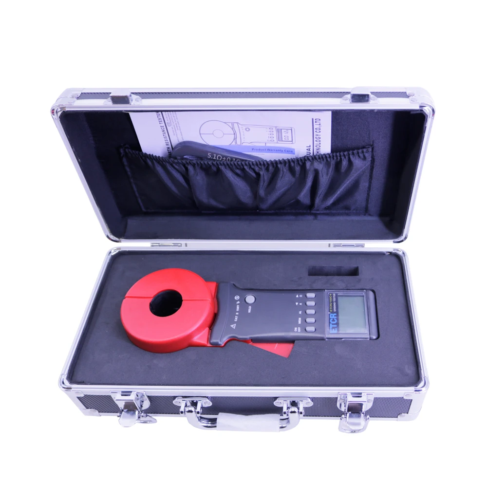 

ETCR2100C+ Clamp Ground Earth Resistance Tester Loop Resistance Test
