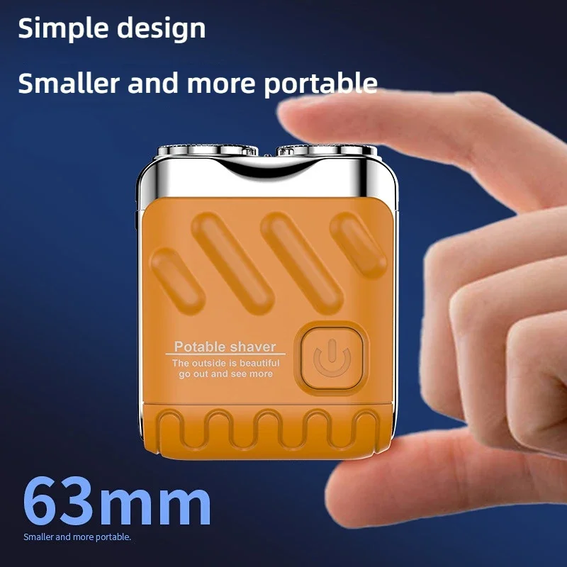 Mini rasoio elettrico da viaggio da uomo tascabile tipo-c ricaricabile portatile indolore cordless trimmer coltello viso barba rasoio