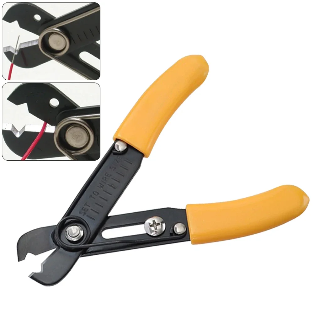 

Mini Wire And Cable Cutter Single Hole Wire Stripper Flat Nose Pliers Wire Splitter Electrician Professional Hand Tool