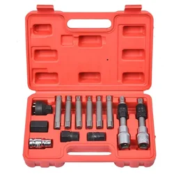 13 pcs Alternator Repair Tool of Alternator Freewheel Pulley Puller Removal Socket Tool Kit