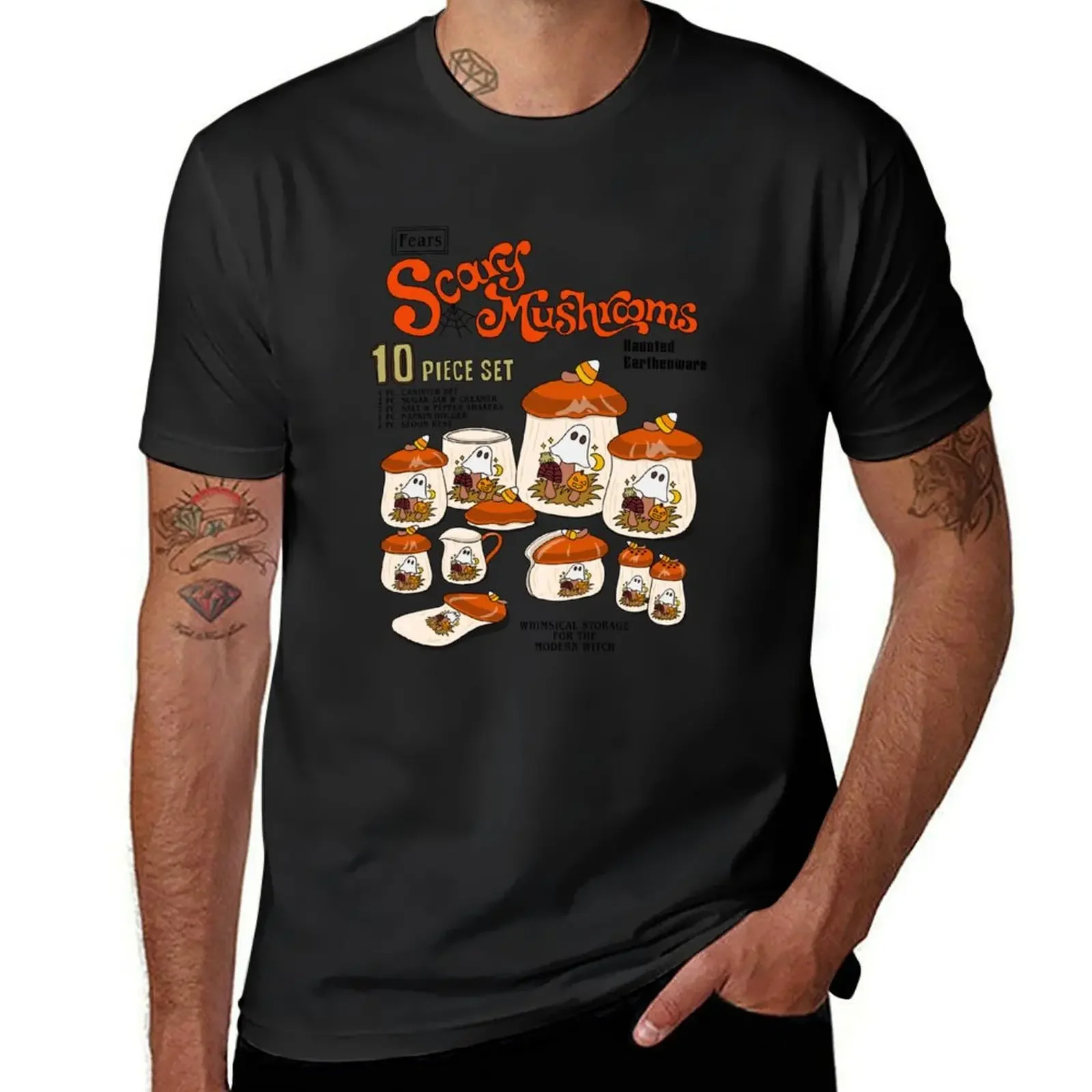 

Scary Mushrooms T-Shirt man clothes plus sizes t shirt for men