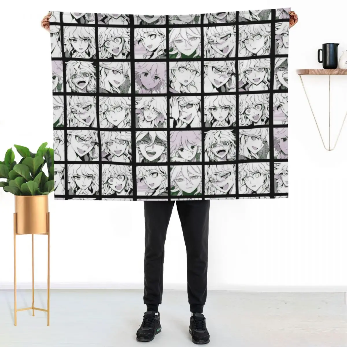 Nagito Manga Collection (Colored) Throw Blanket Flannel Summer Beddings Nap Sofa Quilt Stuffeds Loose Blankets