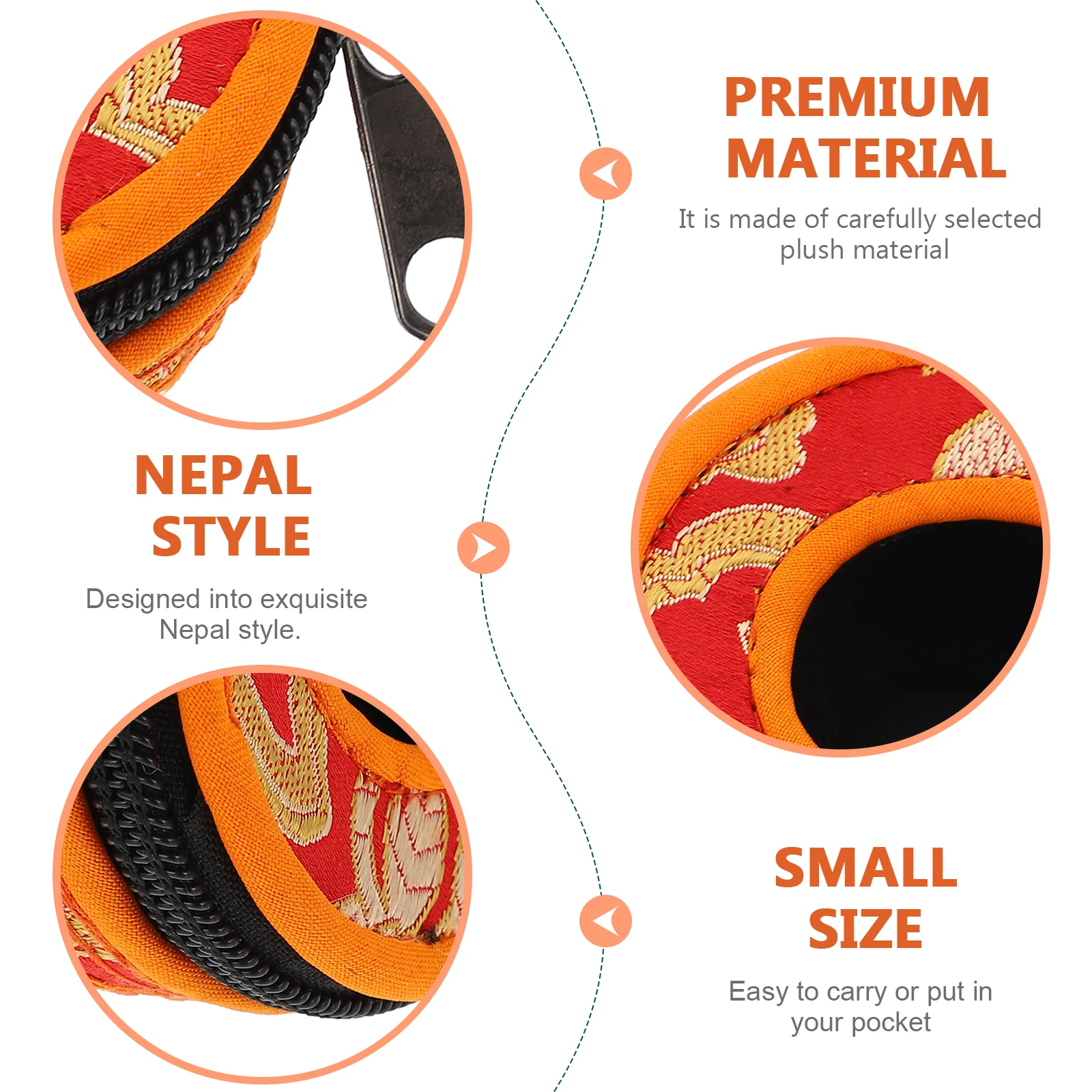 

Premium Embroidered Cotton Cloth Meditation Storage Bag Nepal Style Pouch For Temple Tibetan Container Handmade Small Compact