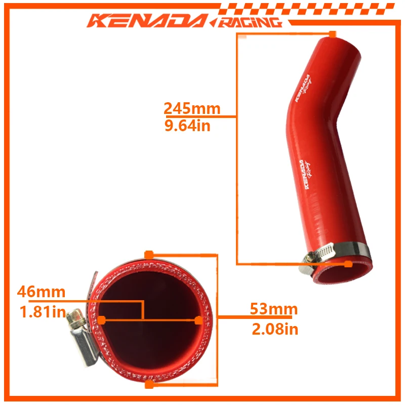 KENADA RACING Velocity Banana Racing Throttle Body Intake Hose For Aerox 155 V1 Old NVX 155 V1 16-20 Lexi 125 18-23 Modification