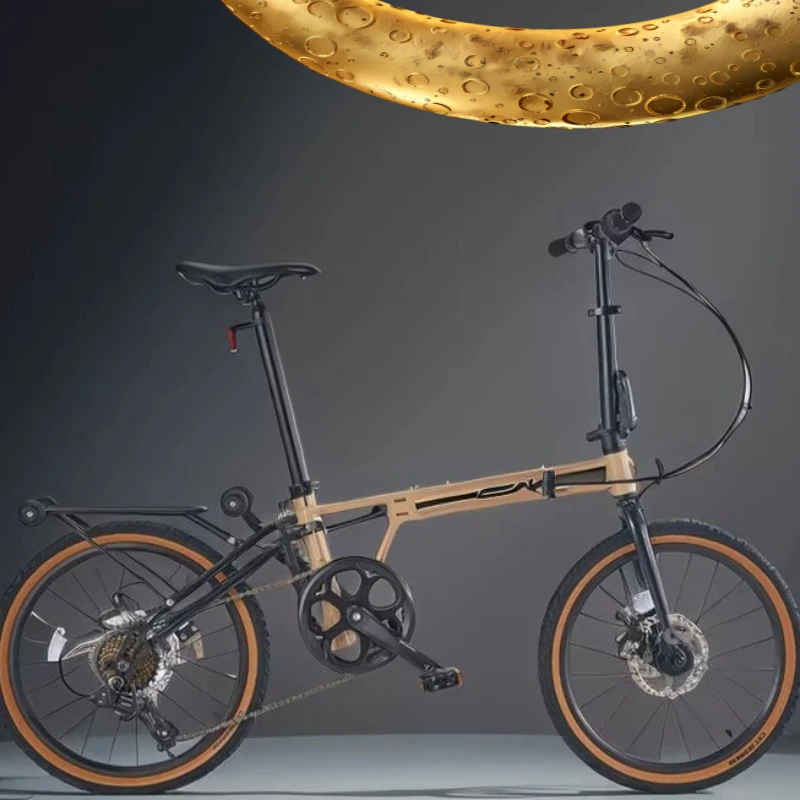 

20-Inch ultra-light three-fold 7-speed bicycle bicycle adult children's small cloth upgraded high-carbon steel disc brake scoote