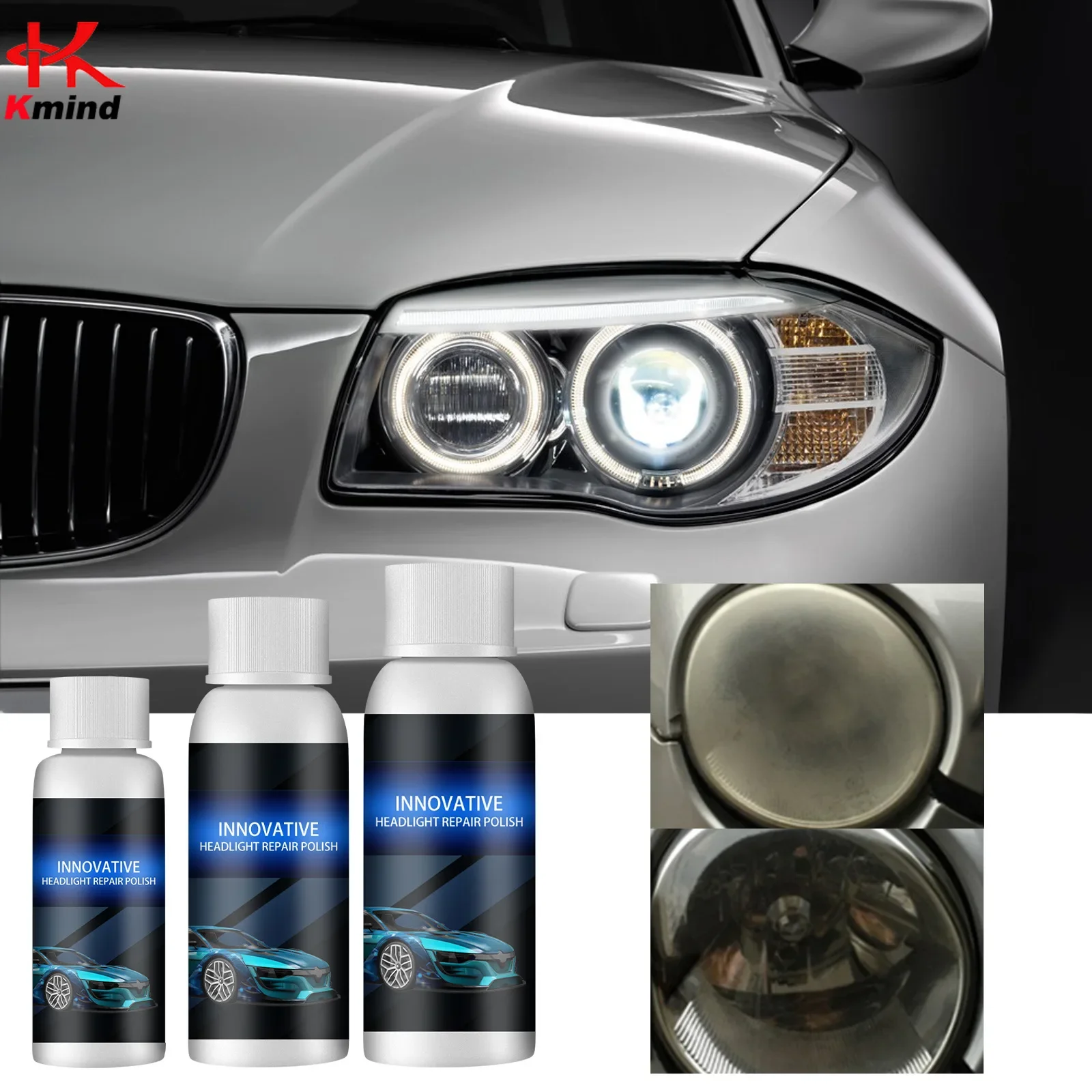 

Car Headlight Restoration Fluid Car Lights Crystallisation Refurbishment Tool Car Headlight Coating Refurbishment Restorer