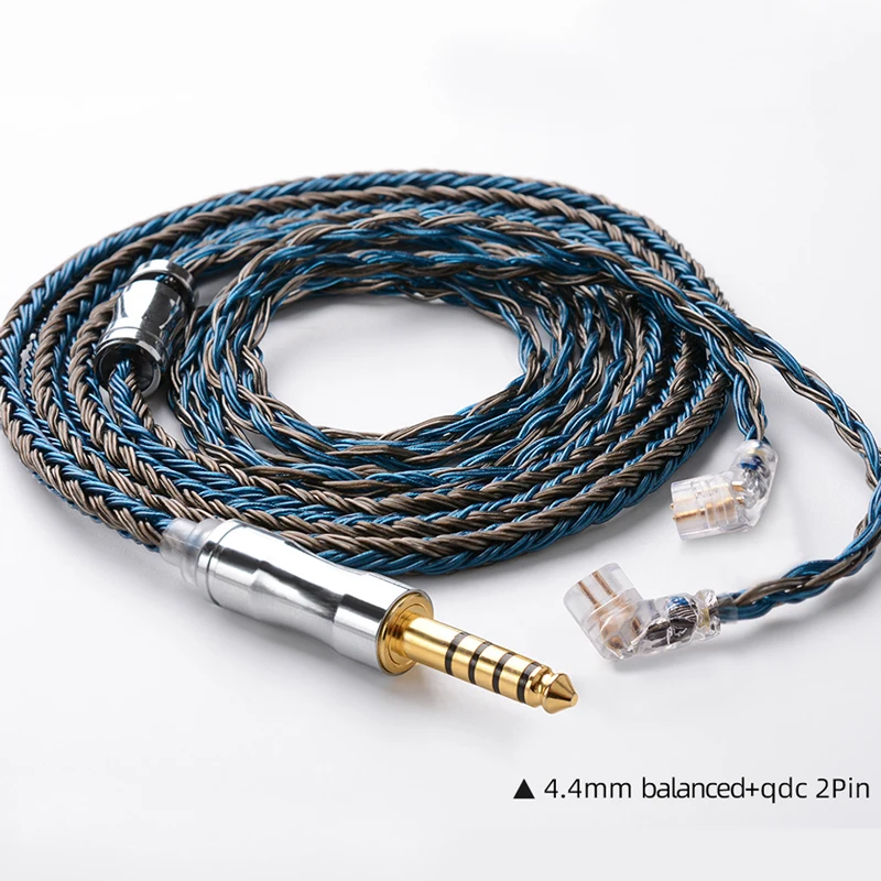 NiceHCK C24-2 cavo di aggiornamento per auricolari in rame placcato argento a 24 Core 3.5mm/2.5mm/4.4mm MMCX/NX7/QDC/0.78 2pin per EBX21