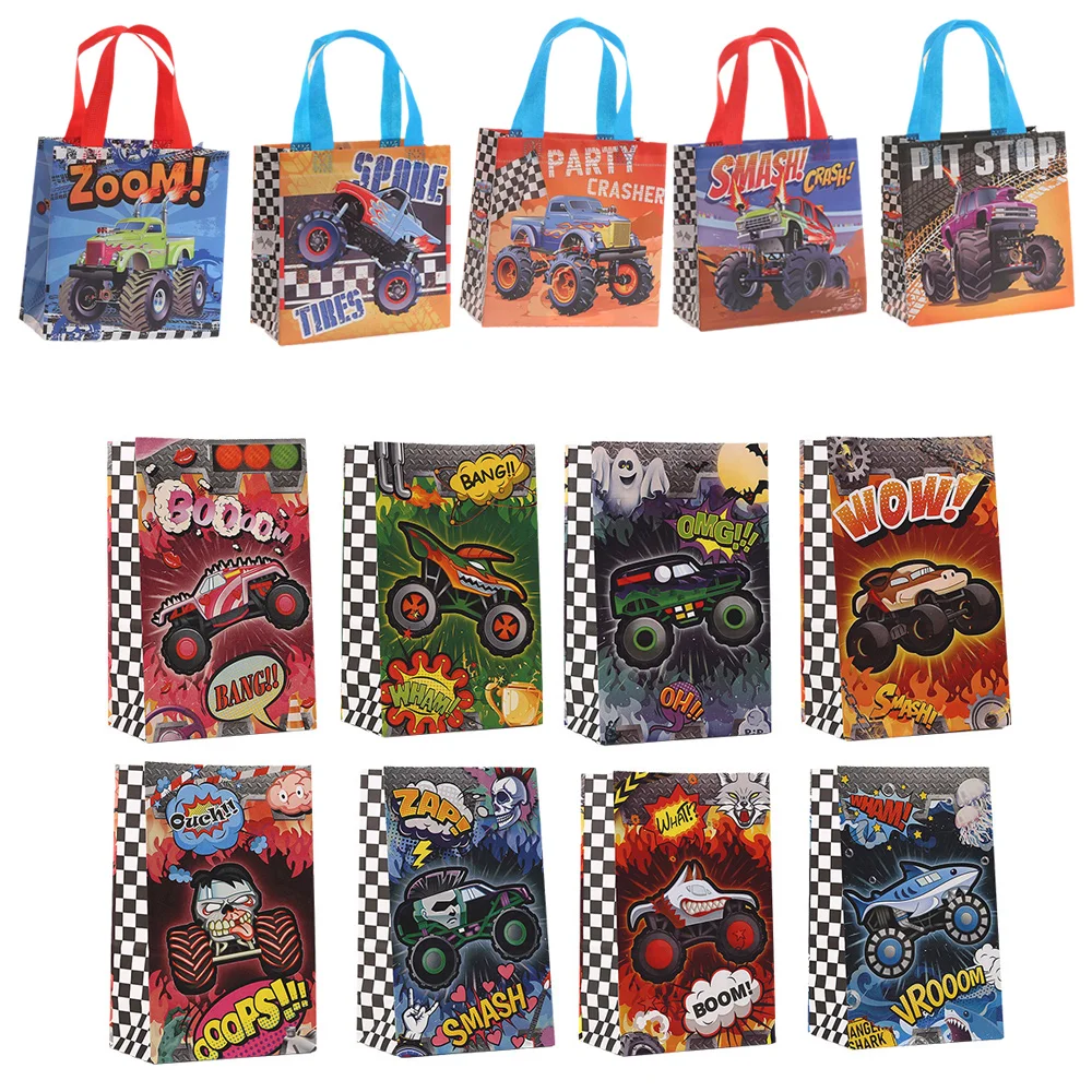 

Monster Truck Birthday Gift Bags Monster Truck Party Favors Treat Candy Bags Racing Theme Birthday Decorations Supplies