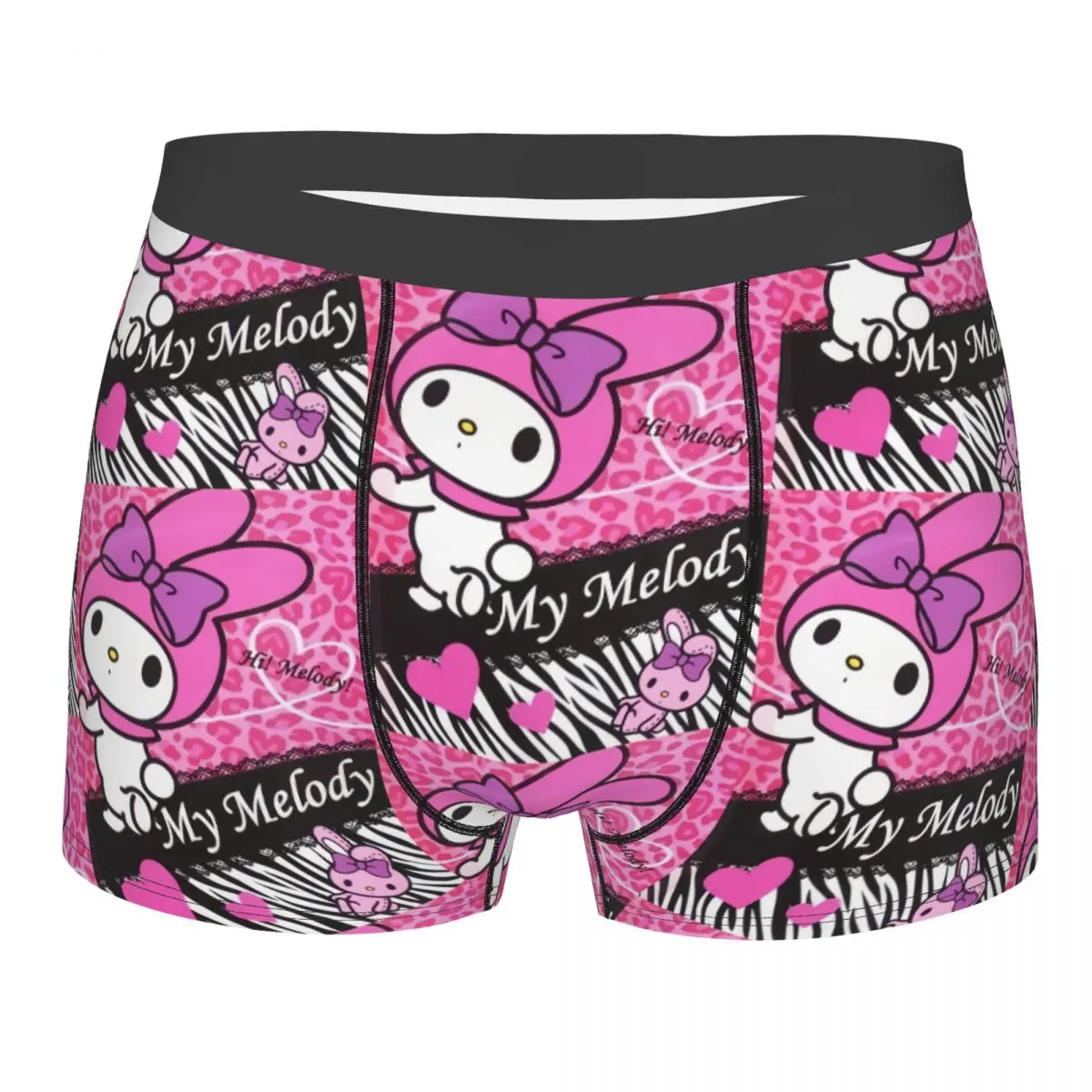 Custom Cartoon My Melody Sanrio Japan Anime Underwear Male Print Boxer Shorts Panties Briefs Breathable Underpants