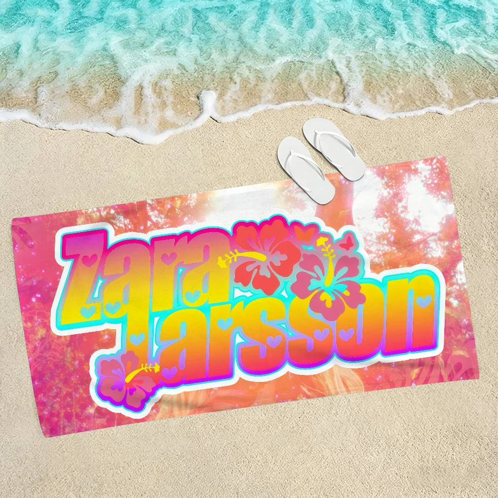 Singer Zara Larsson Towel Soft Lightweight Anti-Sand Large Beach Towel Quick-Drying Bath Sports Family