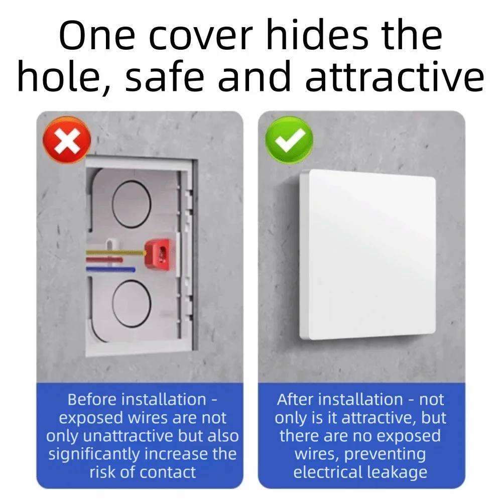 Wall Flange 86 Type Wall Hole Cover Thickened Panel Decor Cover Decorative Panel Plate Home Improvement
