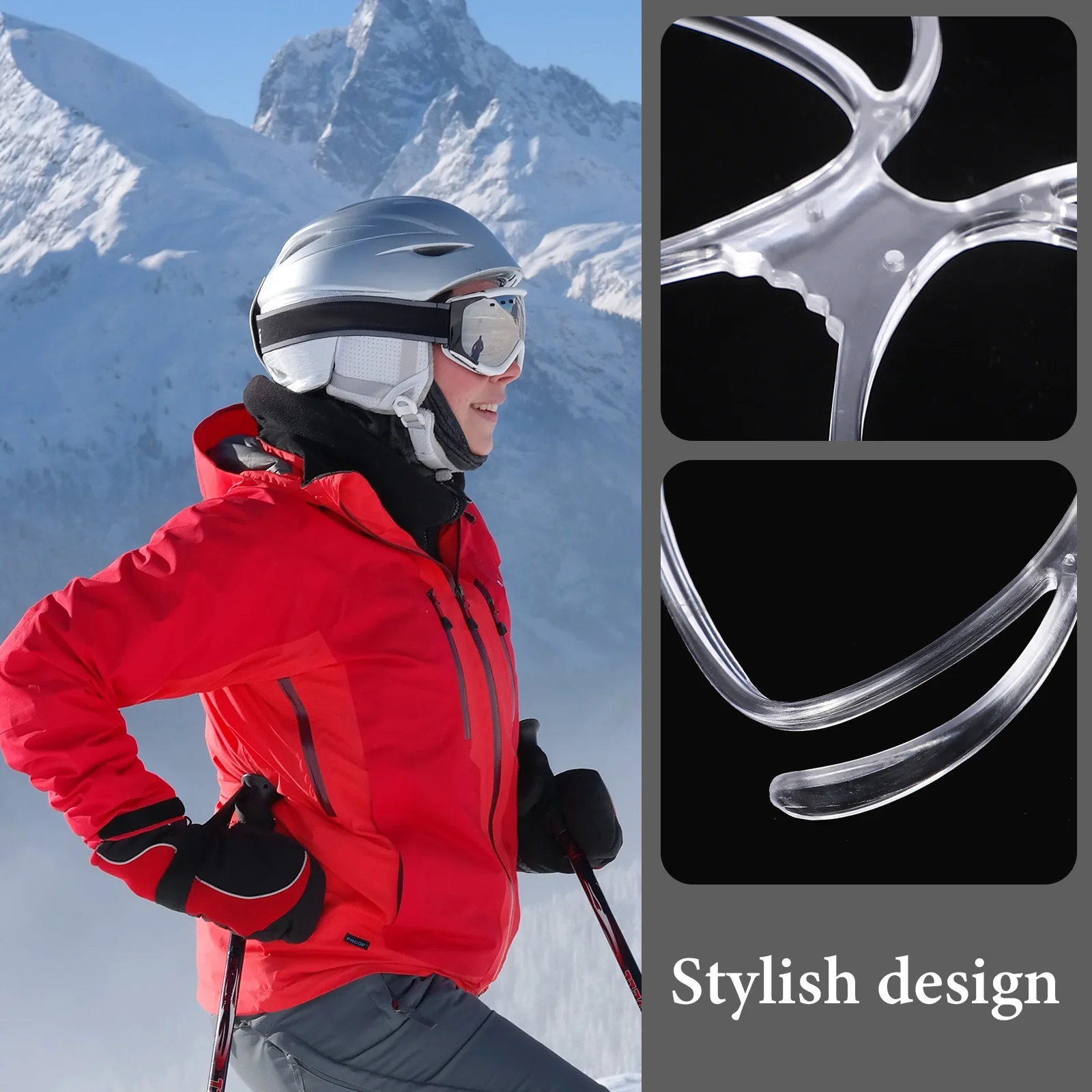 Myopia Adapter Skiing Snowboard Goggles Impact Resistance Glass Frame Glasses Myopic