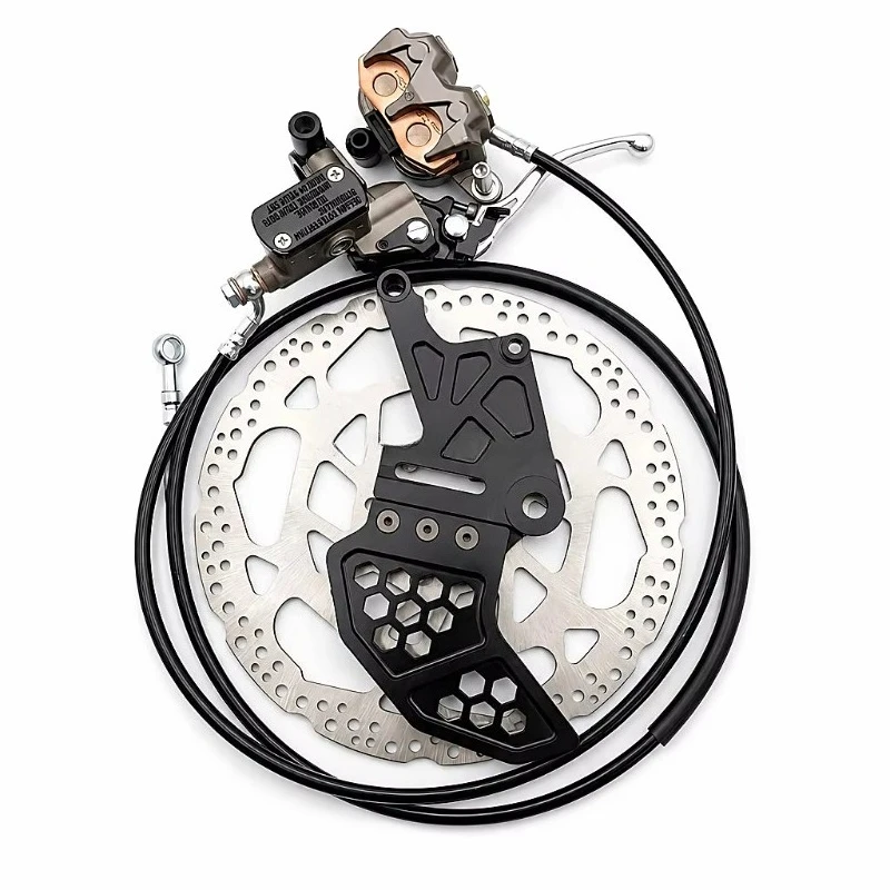 Rear Brake Assembly Motorcycle Disc Brake Bracket Hydraulic Brake Set Custom Laser Logo for Electric Dirt Bike