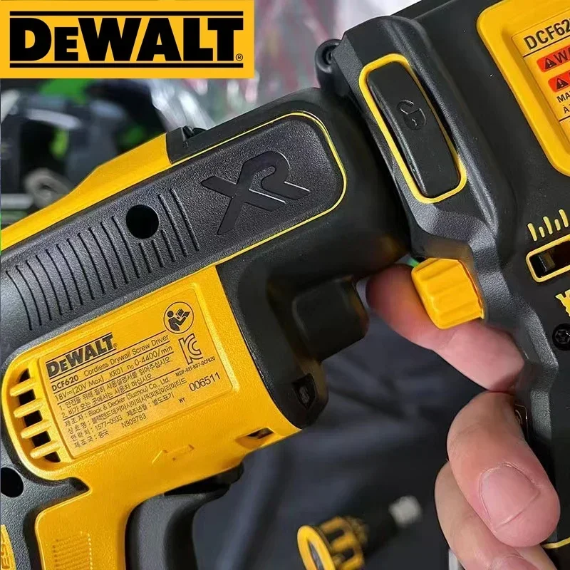 Imagem -04 - Dewalt Dcf620 Pistola de Parafuso Drywall 20v Portátil Alimentação Automática Máquina de Pregar sem Escova Rotação de 360 Graus Dewalt Pistola de Unhas