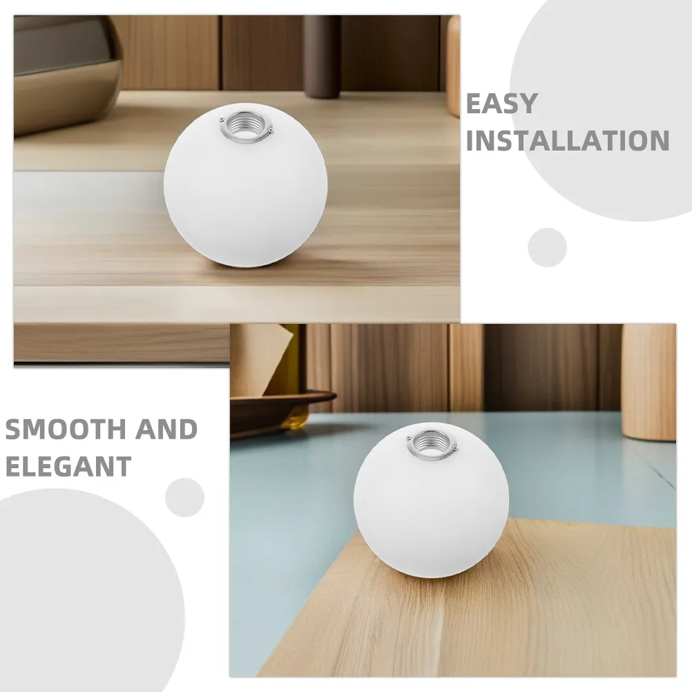 2Pcs Round Globe Lamp Shade Acrylic Light Bulb Cover for Lamps Lighting Fixtures Soft Glow Diffuser Bedroom Dining Room