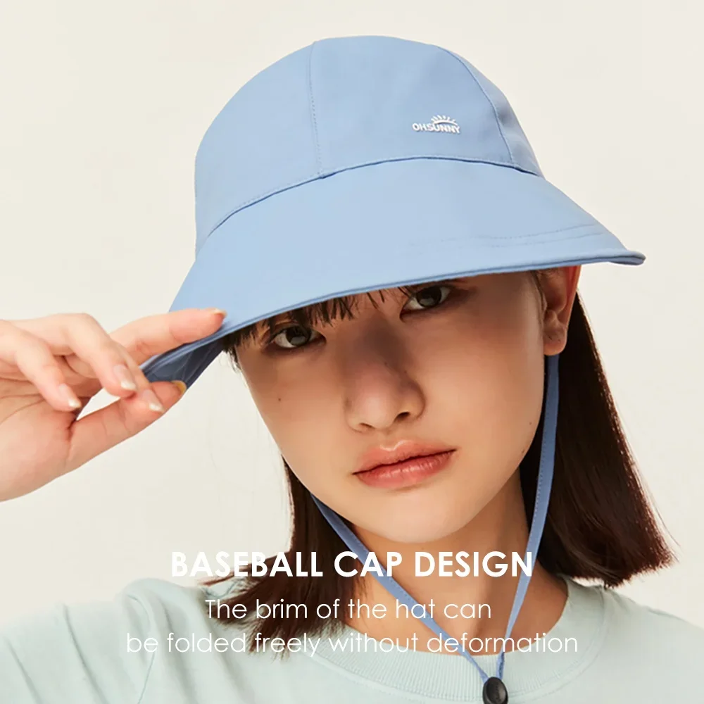 OhSunny Baseball Cap Sun Hat Anti-Ultraviolet Big Brim Summer New UV Protection UPF50+ Sunscreen Women Solar Blocking Visor