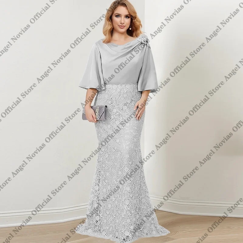 

Пышные серебристые кружевные платья для мам невест 2026 года, вечерние свадебные платья, роскошные наряды для мам жениха/невесты