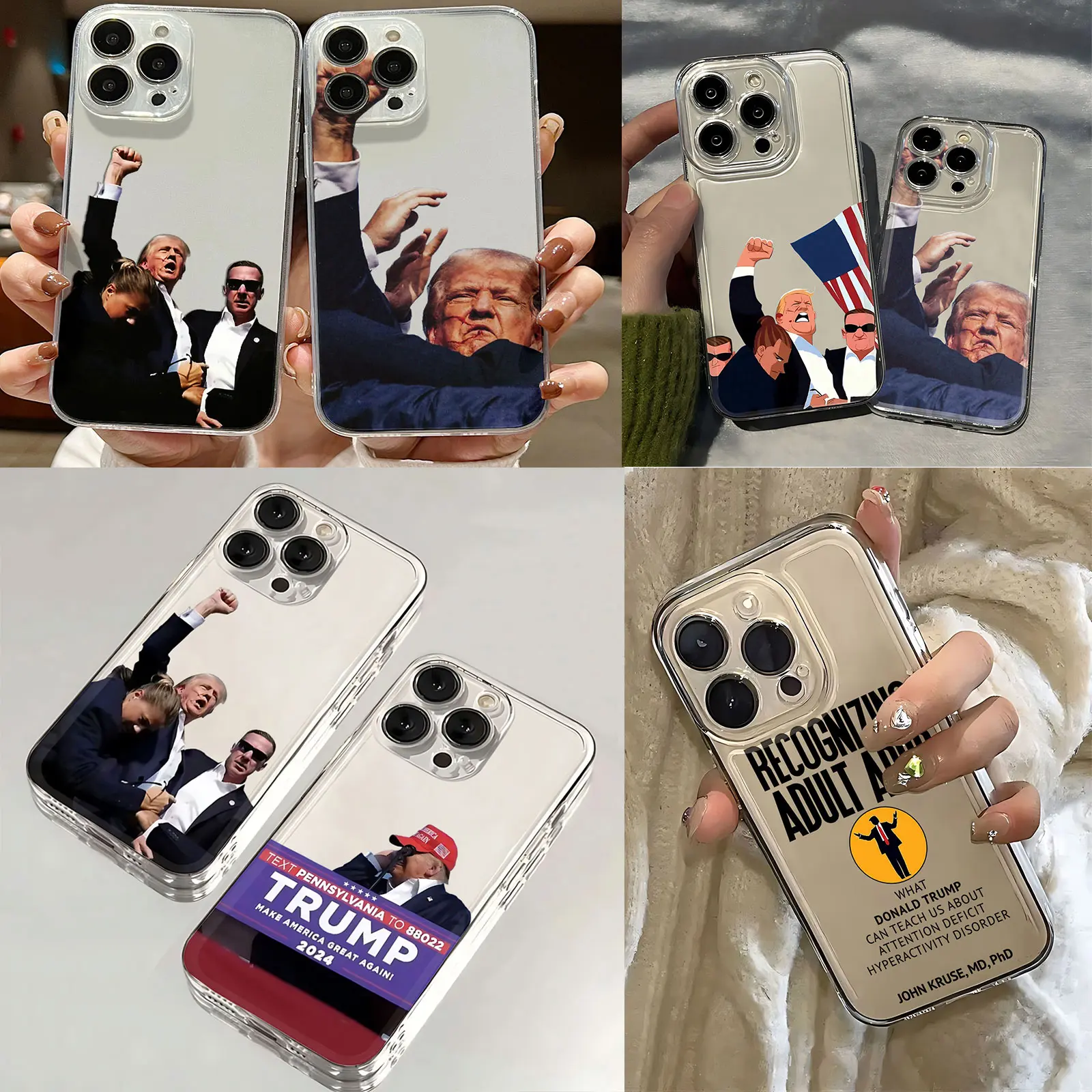 Salute Donald Trump Funny Clear Case For Samsung A73 A72 A71 A55 A52 A51 A50 A35 A33 A32 A31 A30 A24 A23 A22 A13 A12 A05 5G