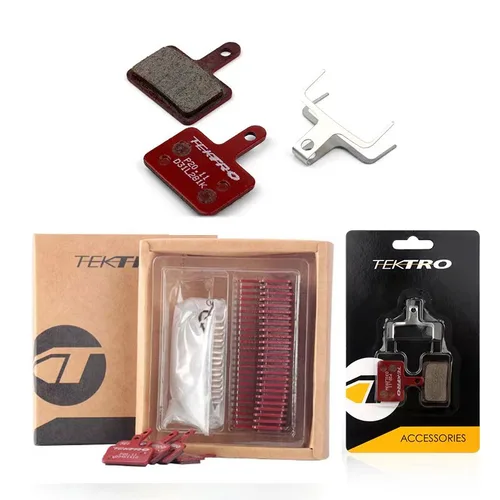 Imagen 2 del producto Pastillas de freno semimetálicas TEKTRO P20.11 para sistemas de frenos de disco de bicicleta de montaña: alto rendimiento de fricción, duradero y silencioso