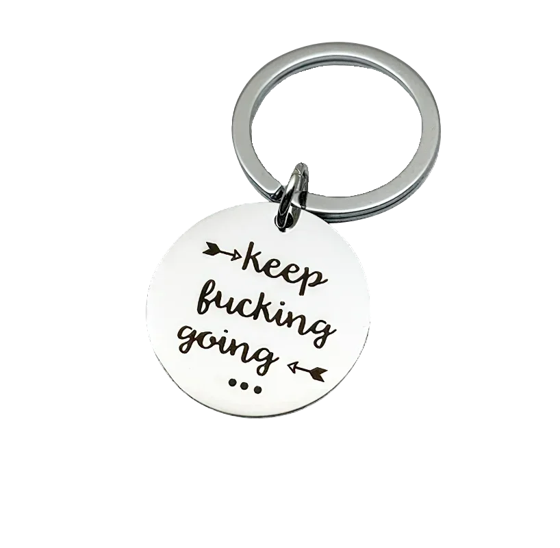 Cute Inspirational Mantra Family Secret Worlds Keychain Pendant Best Friend Sister Brother Son Daughter Keep Going Key Chain