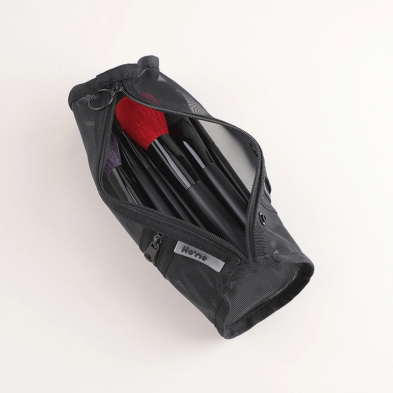 Mesh Dual-use-Make-Up Pinsel Lagerung Tasche Tragbare Pinsel Fall Einfache Große Kapazität Pinsel Eimer Halter Reise Stand-up beutel
