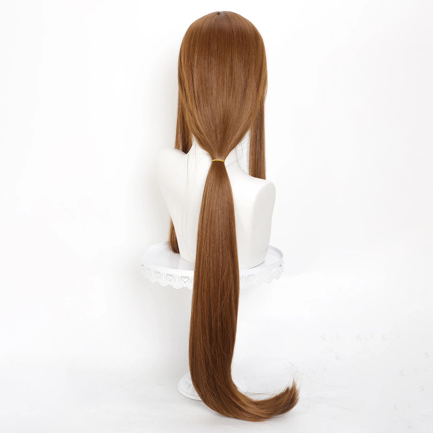 Anime Wig Amiya Cosplay Wigs Arknights Game Roleplay Wig Ponytail Wig With Bangs Long Synthetic Wig for Anime Party Masquerade
