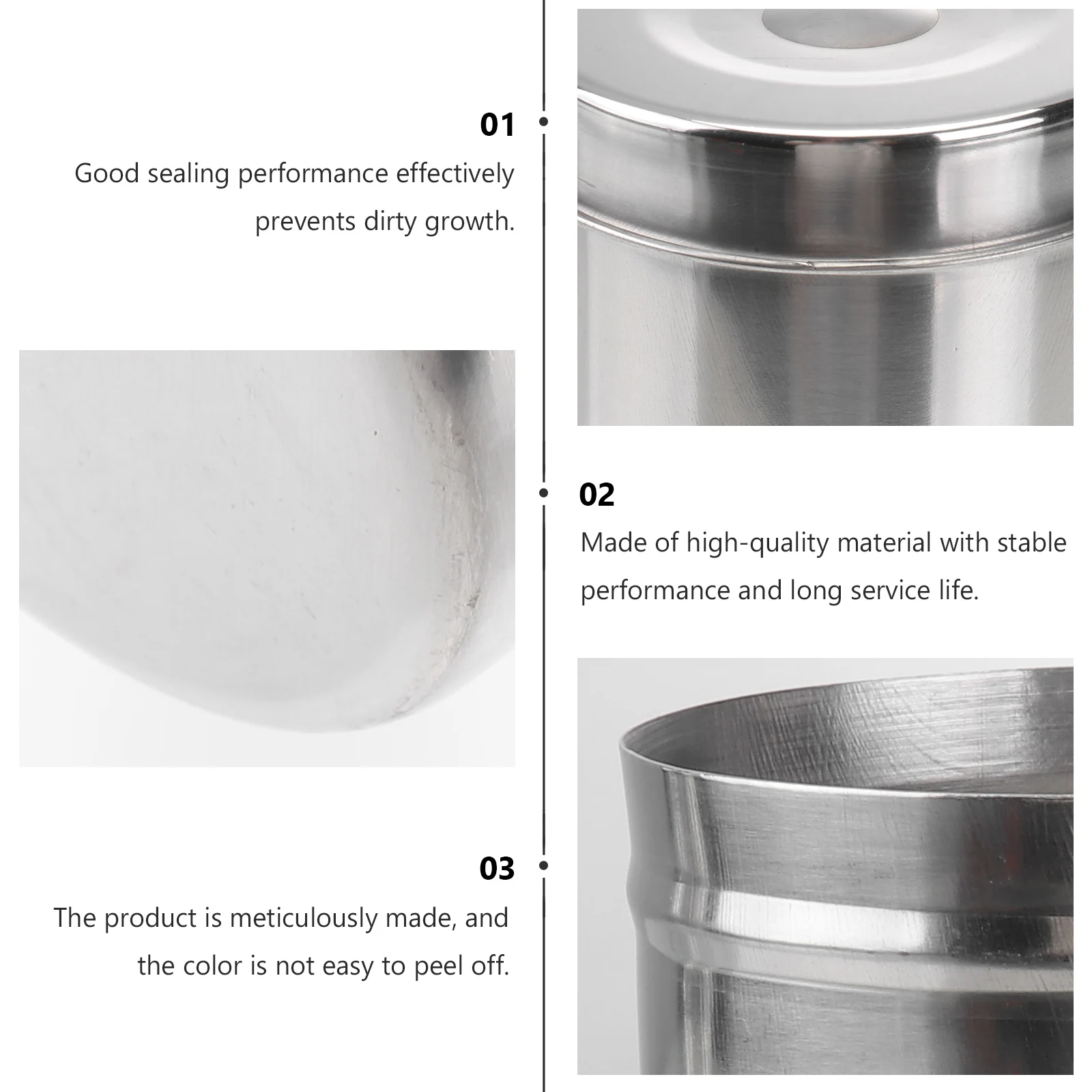 

4 Pcs Ointment Can Disinfection Dressing Jar Stainless Steel Cotton Ball Storage Holder