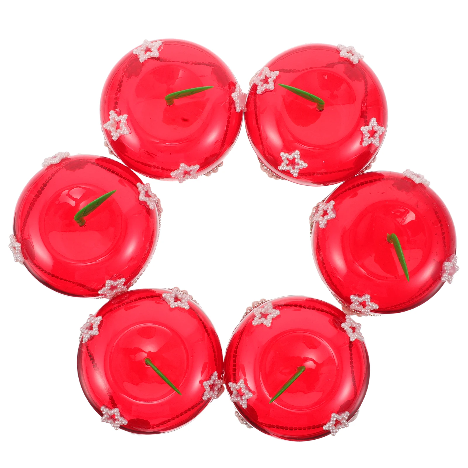 

6 Pcs Candy Jar Christmas Apple Box Apples Boxes Prize Container Fillable Ornament Ball Cookie Red Holder Party Favors