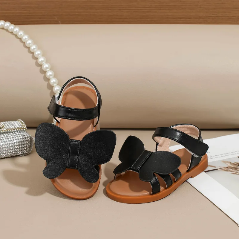 

Модные детские сандалии Zapatos больших размеров, лето 2026, новые, для девочек, с бантом, удобные, нескользящие, пляжные, для детей, женские сандалии