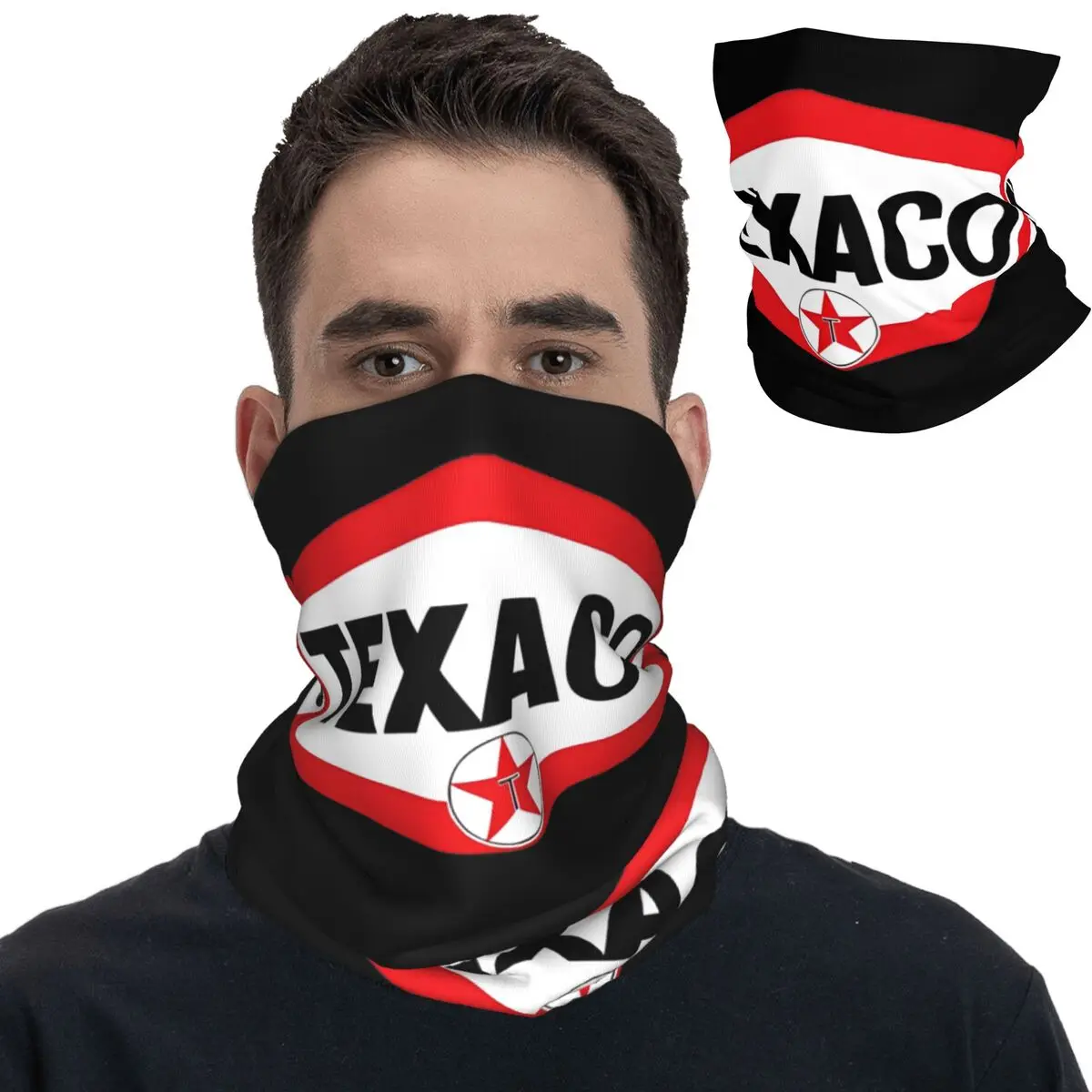 Texacos Racing Bandana Neck Cover Printed Mask Scarf Multifunctional Headband Running Unisex Adult Windproof