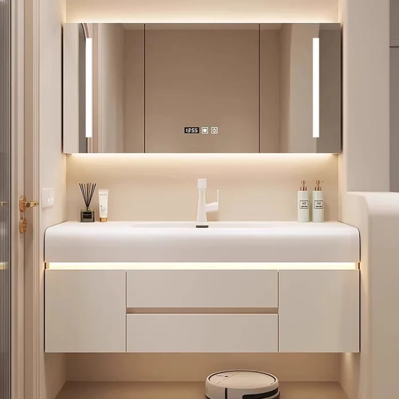 

Dressers Toilet Bathroom Cabinet Makeup Wall Sink Vanity Luxury Bathroom Cabinet Modern Skincare Archivadores Trendy Furniture