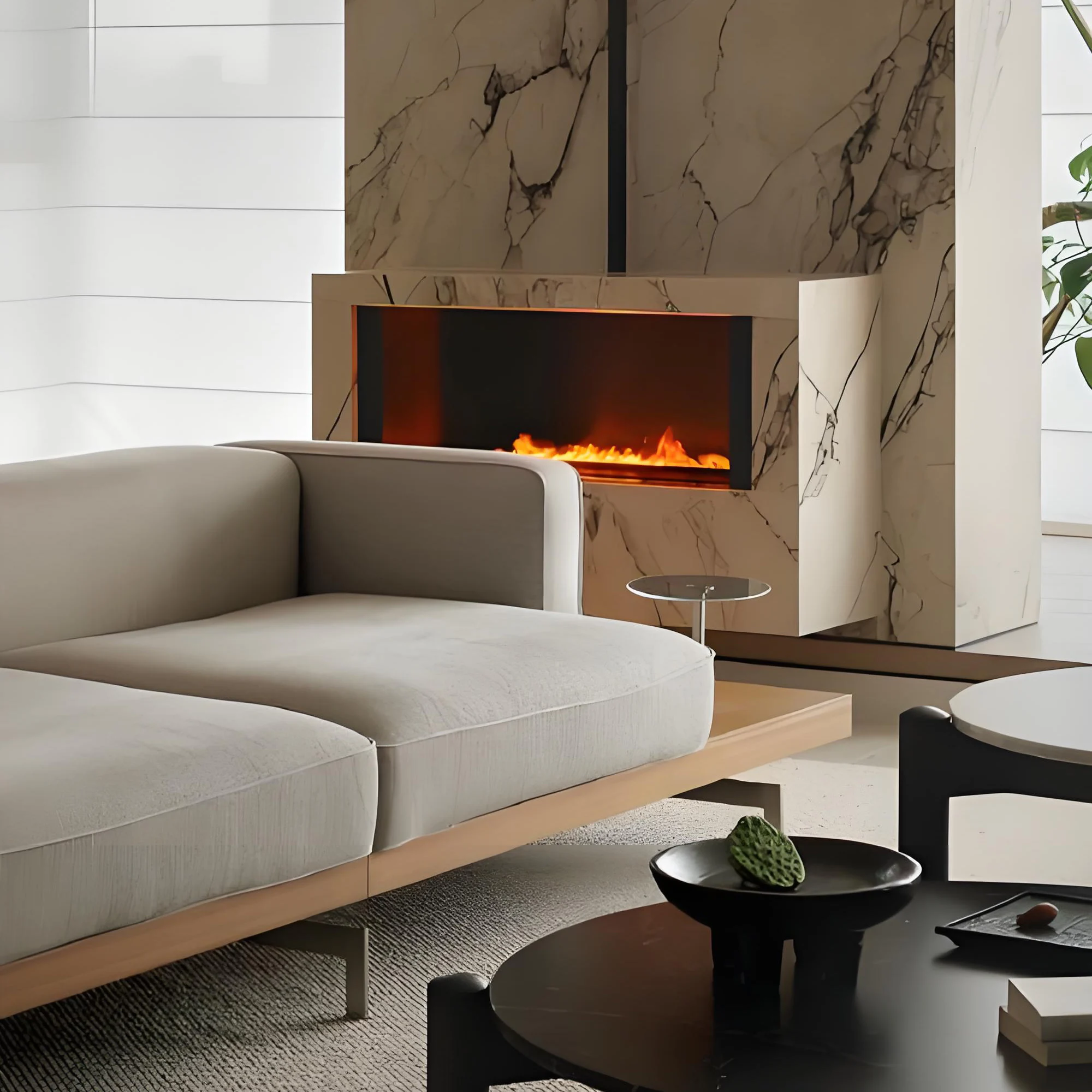 High Grade Wall Recessed Mounted Bio Ethanol Fireplace Insert, Smart Burner App Control Fireplace for Hotel Use