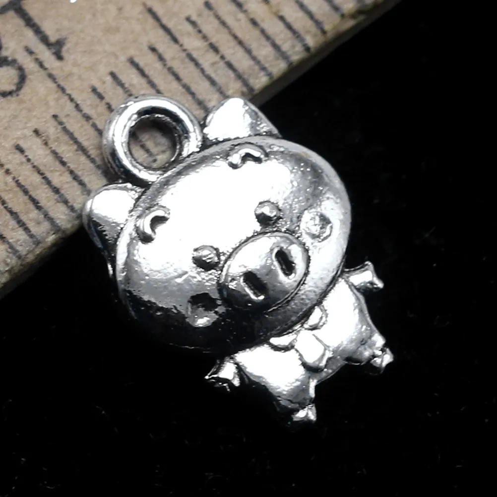 

50Pcs Alloy Pig Pendants Chinese Zodiac Necklace Bracelet DIY Charm Craft Jewelry Making Accessories Gift Alloy Pendant Charm