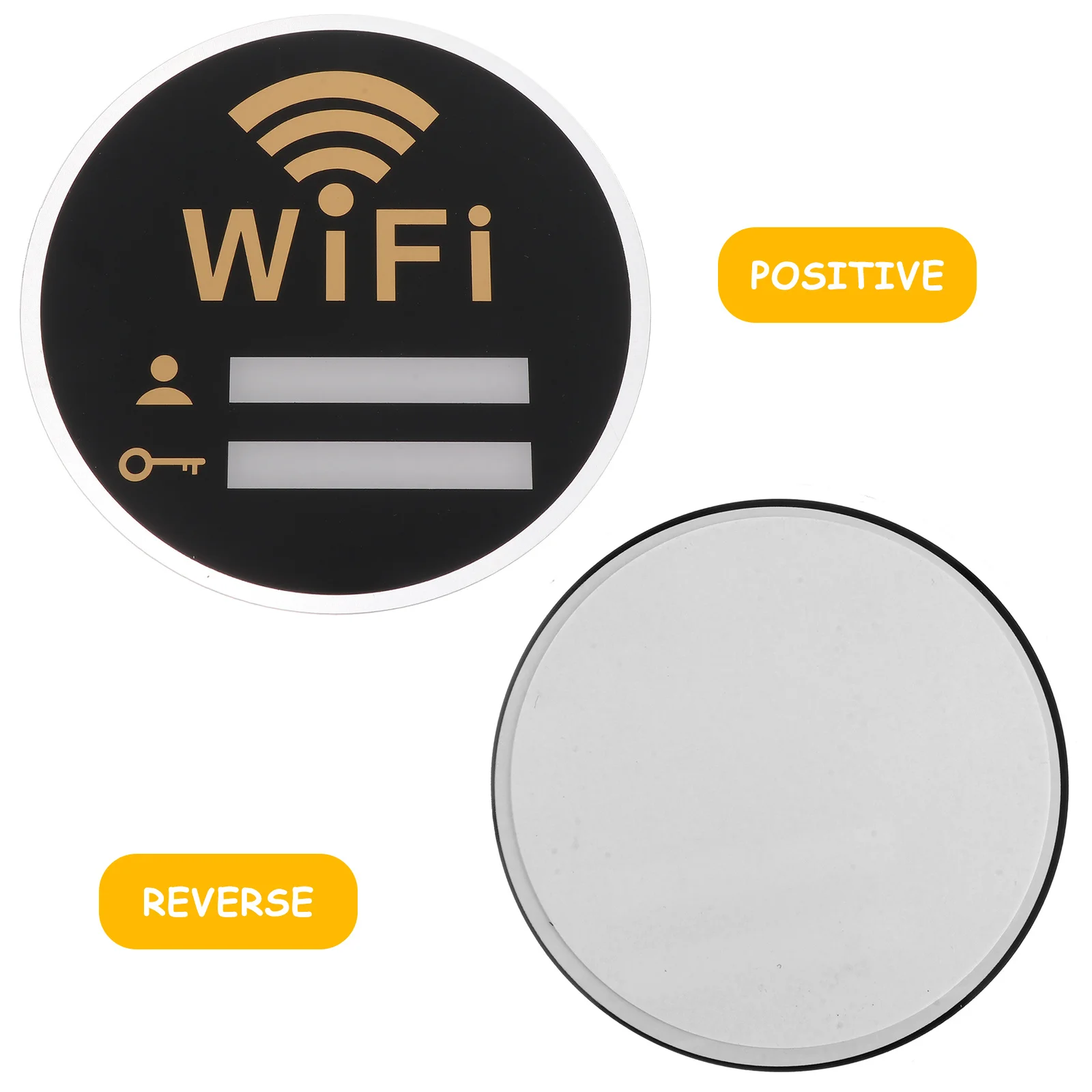 Exquisite Acrylic WiFi Sign 15x15cm Wall Sticker Practical Password Reminder for Home Hotel Public Toilet Scenic Safe High