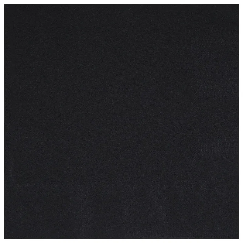 Disposable Paper Party Napkins, Black, 24 Count