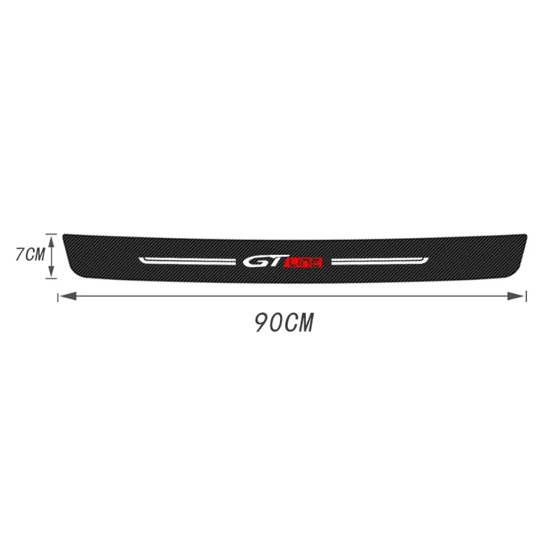 Pegatinas de cinta antiarañazos para coche, calcomanías de umbral de puerta para Peugeot, KIA, GTLine, GT GTi, 301, 2008, 307, 107, 207, 3008, 308,