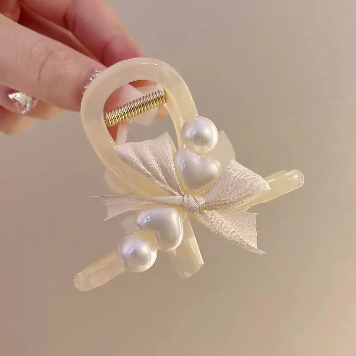 1 قطعة/2 قطعة لطيف الحلو اللؤلؤ القوس انتزاع كليب متوسطة نصف التعادل دبوس الشعر الربيع الصيف القرش كليب الكورية كليب أغطية الرأس #6