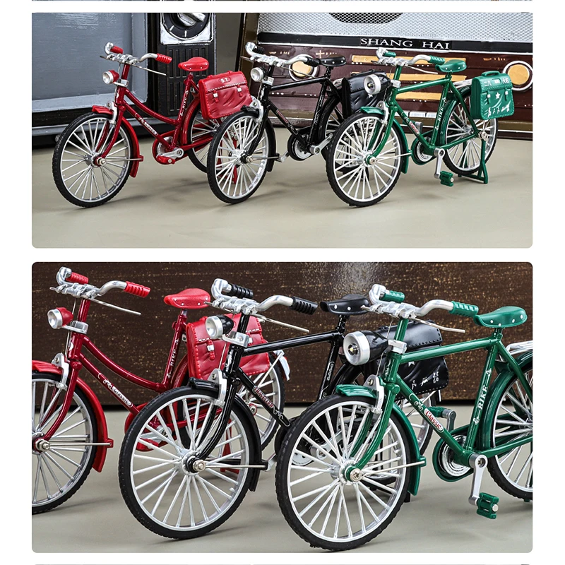 Vélo de montagne en alliage moulé sous pression, échelle 1:10, modèle Premium, avec jouet léger, cadeau pour enfant, décoration, ornement One Pi