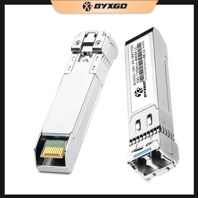 

BYXGD 10GB SFP+ Optical Module Rate Adaptive SM Duplex LC LR ER ZR Fiber Optic Transceiver DDM DOM for Ubiquiti/Cisco/Mikrotik