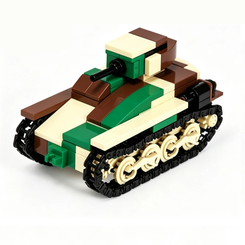 Military Battlefield Construction Set, Tank, Artillery And Bunker Building Blocks, DIY Assembly Warfare Model Collection