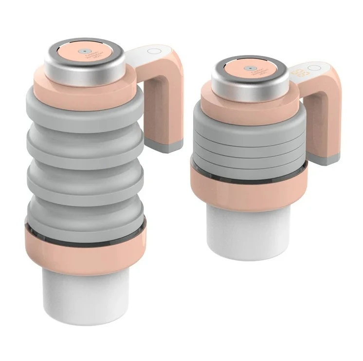 Z Mini Electric Kettle Food Grade Silicone Foldable Kettle Home 12V Car Adaptor Travel Compression Leak-Proof Portable Teapot