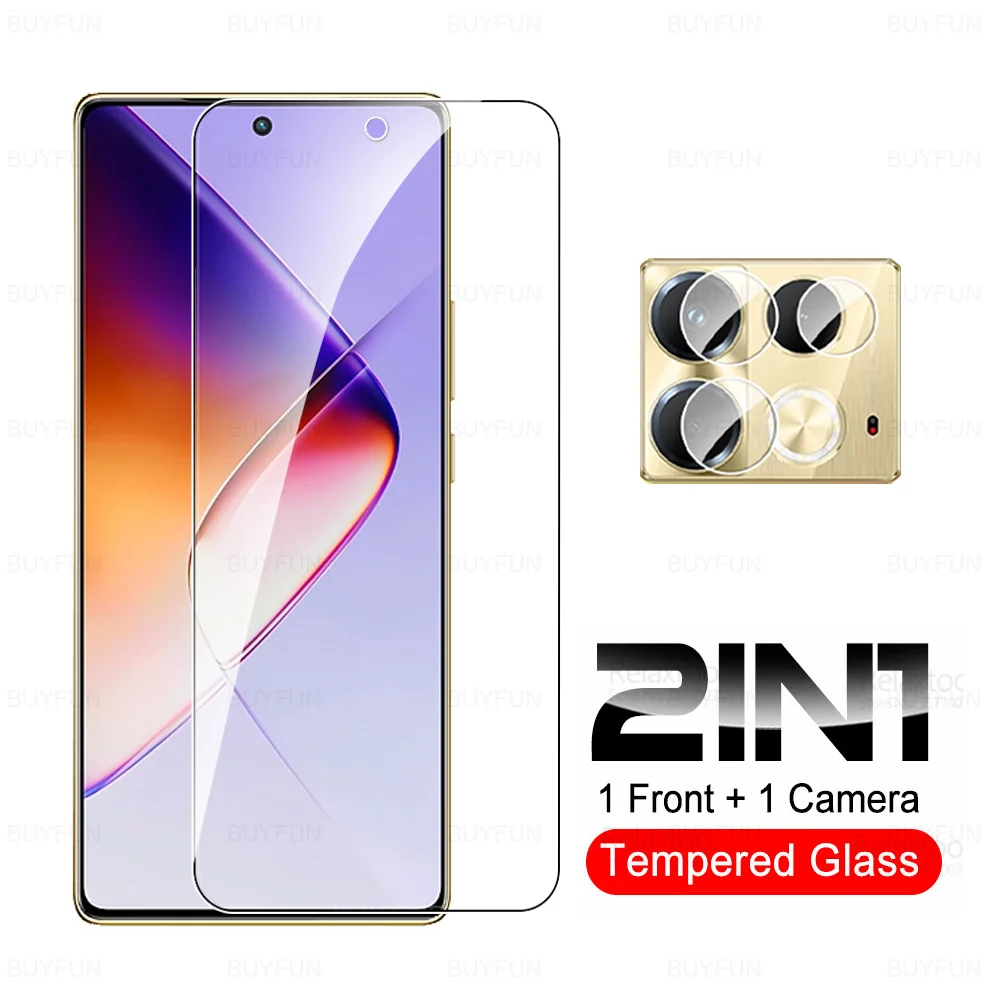 2in1 Camera Tempered Glass For Infinix Note 40 Screen Protector InfinixNote40 Infinx Note40 40Note 4G 6.78inch Clear Lens Film