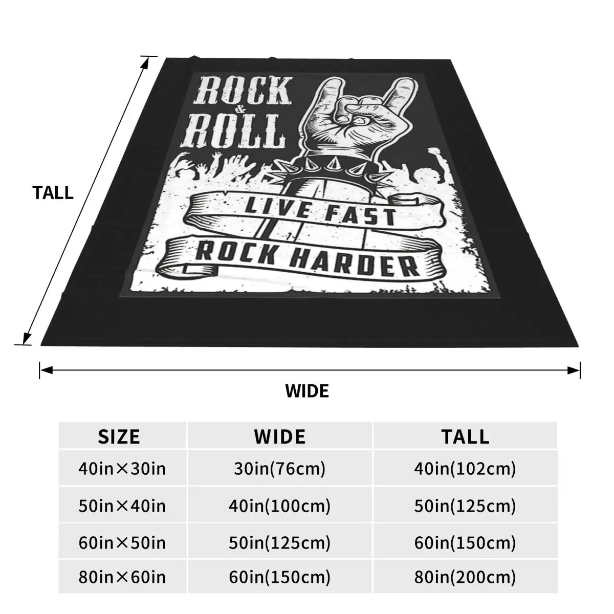 Rock Star Skull Rock N Roll Blankets Fleece Sofa Throw Blanket Warm for Couch Bedding Office Throws Bedspread Quilt