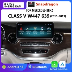 Qualcomm For Mercedes Benz V Class W447 Android 13 2014to2019 CarPlay GPS Navigation Car DVD Radio Multimedia Player HD Screen